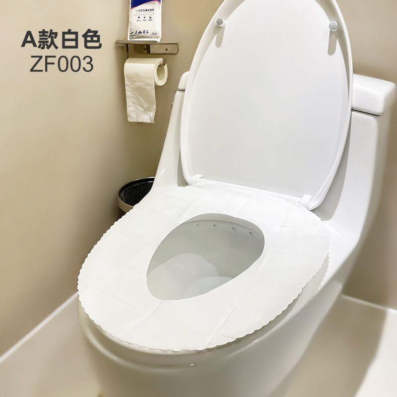 Mu Chun Double-Layer Thickeneded Stickable Hotel Disposable Toilet Seat Cushion Independent Pack 100 Pieces Soluble Water Seat Toilet Paper