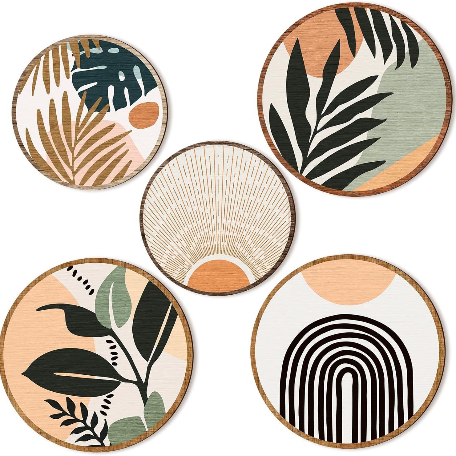 Cross-Border Wood Products Hangings Home Wall Decoration Creative Wooden Signs Wooden Bohemian Style Crafts Pendants