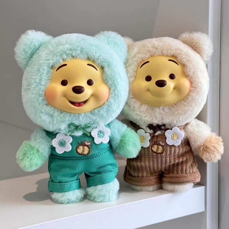 Genuine Disney Winnie the Pooh Candy Bear Series Vinyl Plush Blind Box Cute Doll Hand Figure Pendant Wholesale