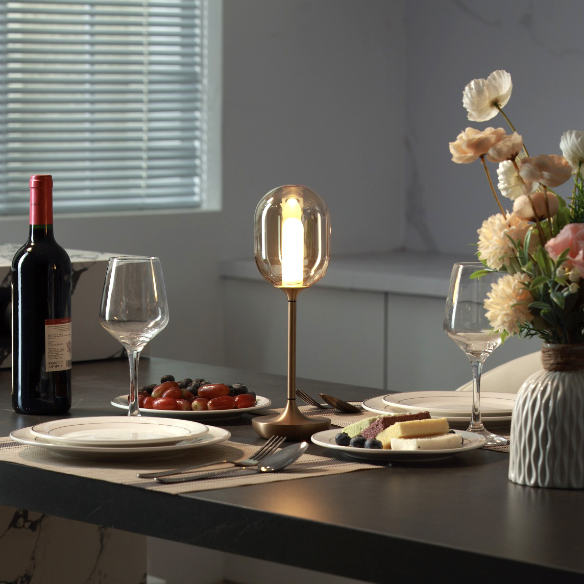 Original New Rechargeable Convenient Decorative Creative Ornament Table Lamp Scandinavian Style Atmosphere Led Bedside Night