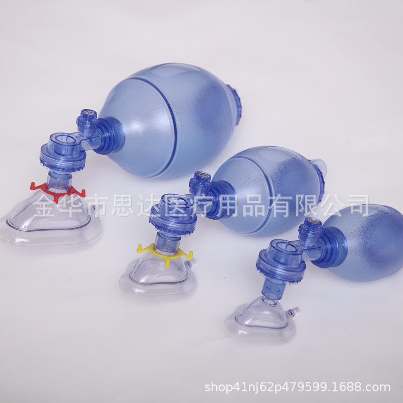pvc simple respirator resuscitation balloon suit first aid use resuscitator color box independent packaging