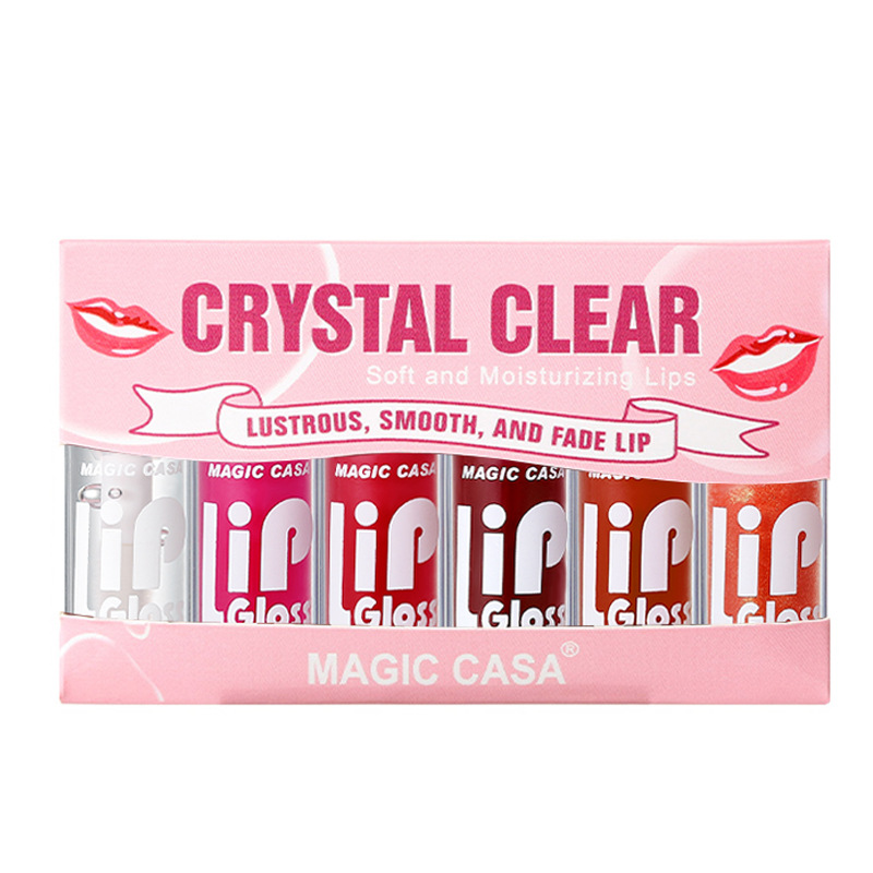 MAGIC CASA Cross-border Foreign Trade Six suit Glory Jelly Lip Protection Oil Lip Enlightening Liquid Moisturizing Base Lip Honey