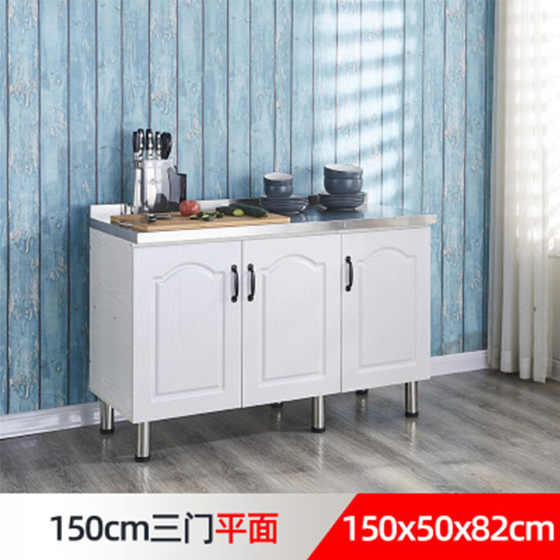 # N5 Simple Stainless Steel Cabinet Kitchen Cabinet Stove Cabinet Integrated Rental Kitchen Cabinet Home Storage Cabinet