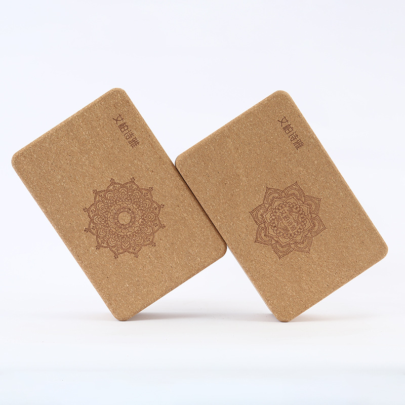 Cork Yoga Bricks Wholesale Manufacturers with Personalized Logo Iyengar 369 High Density, Really Non-Shedding, Special for Dancing