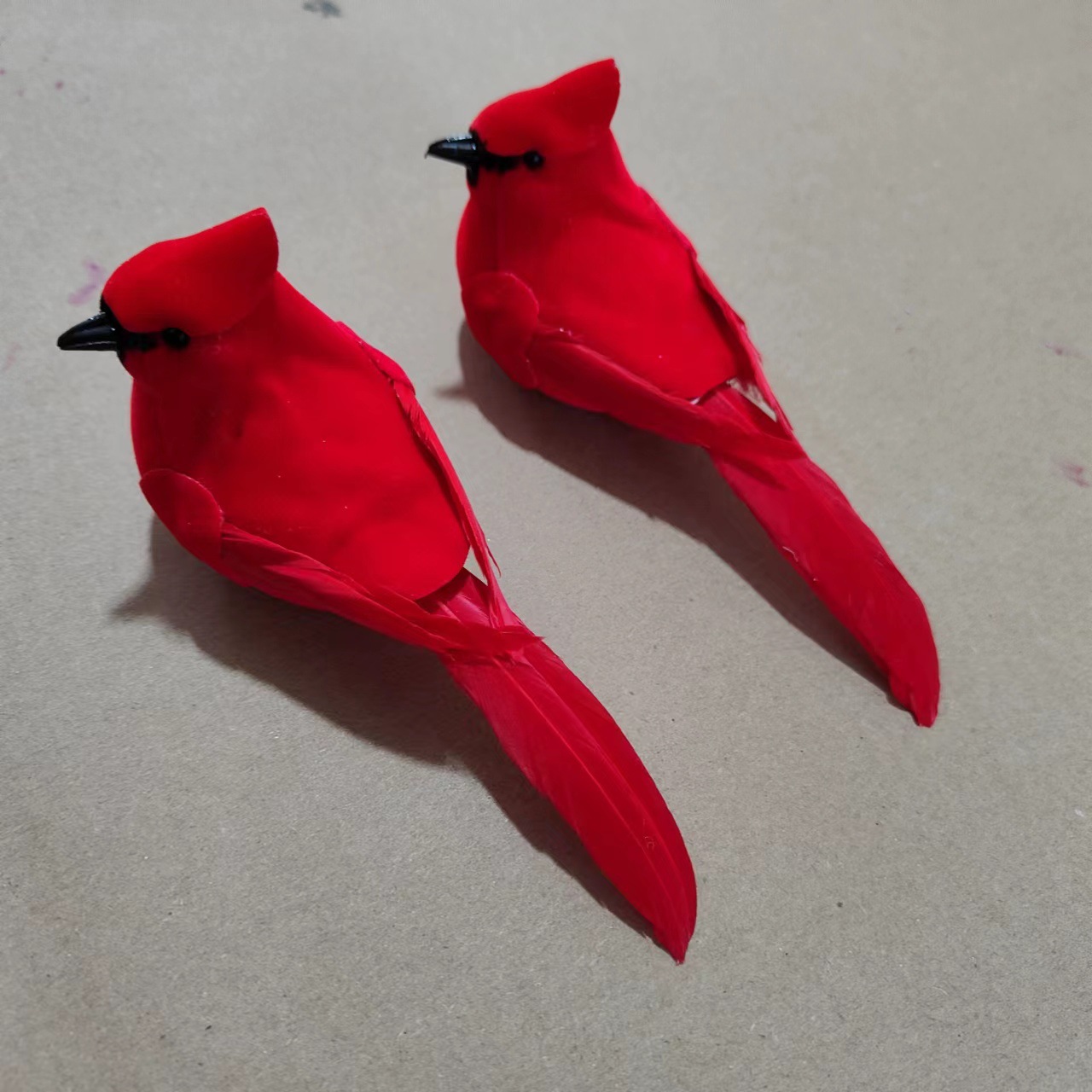 13cm Feather Red Bird Christmas Red Bird Artificial Bird Christmas Decoration Christmas Tree Clip Style