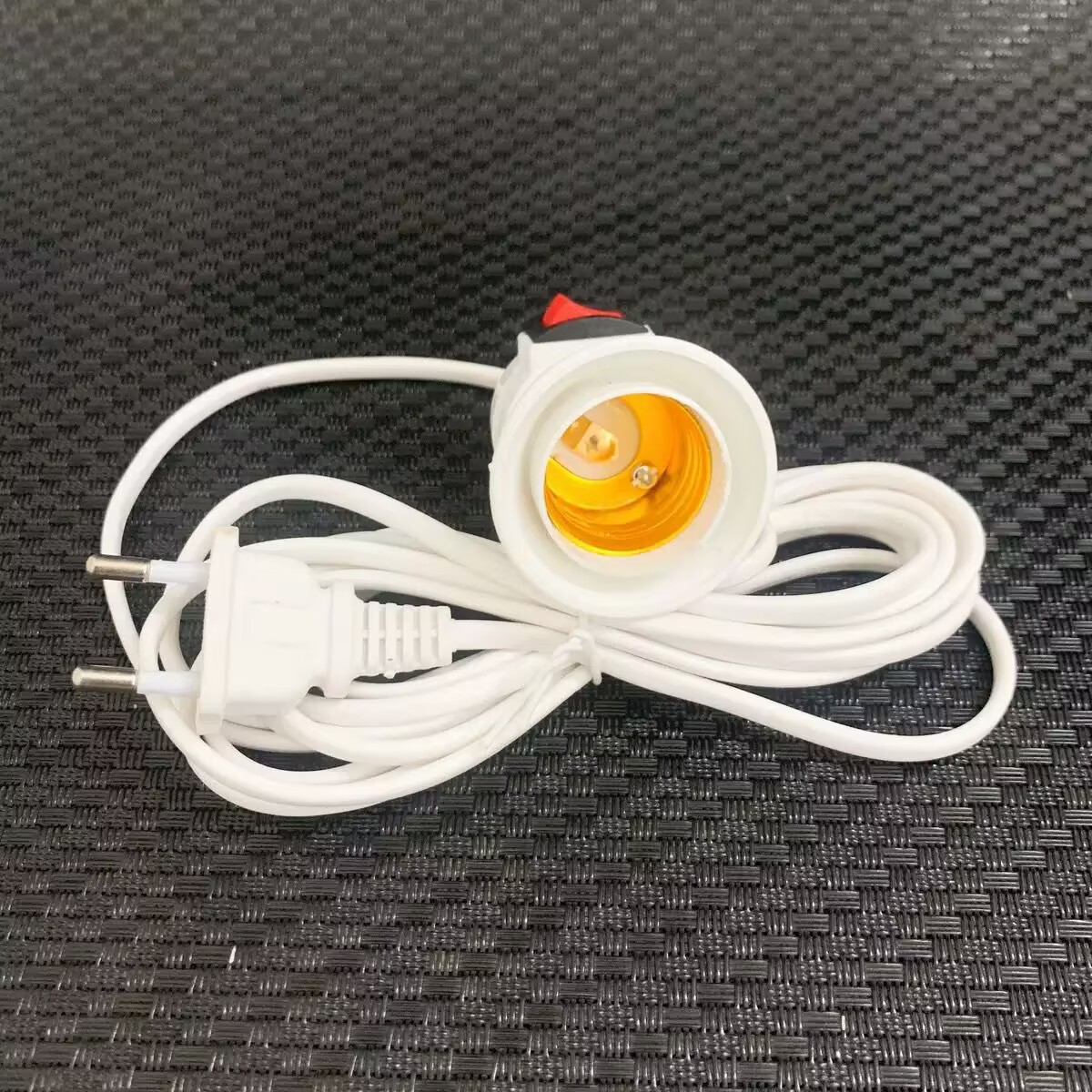 Foreign trade European gauge E27 screw with switch lamp cap with wire suspension 3/5/8/10 m power cord factory wholesale