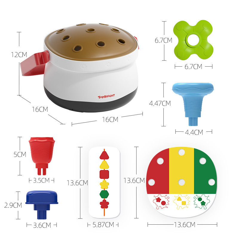 Special Bao Er floral mushroom nail beaded children's toys educational toys training concentration children's toys 1-3 years old