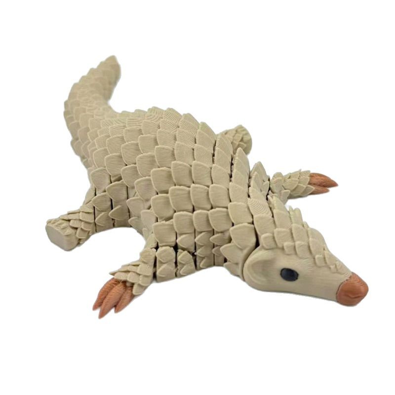 3D printed toy pangolin armored joint decoration figurines model, desktop ornaments and collectibles