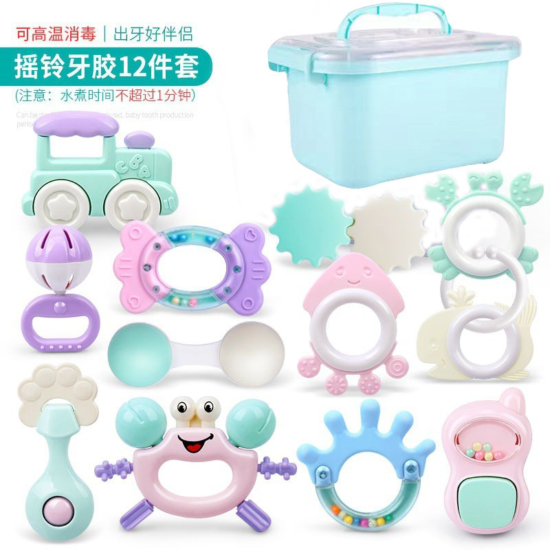 Популярная погремушка-прорезыватель для новорожденных от 3 до 12 месяцев, молярный, вареный, колокольчик для кроватки, образовательная игрушка