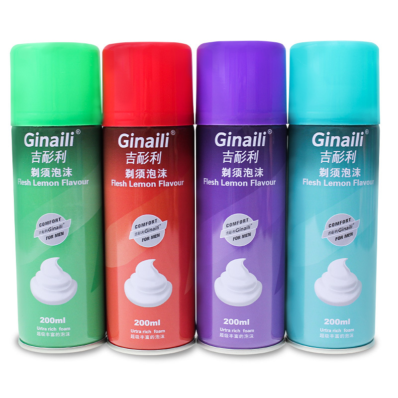 Shaving foam shaving foam 200ml factory wholesale sauna bath supplies softening beard lemon flavor beard bubble
