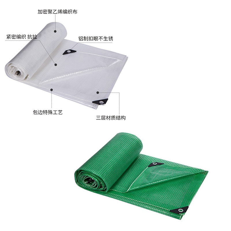 Waterproof cloth plastic rainproof tarpaulin Shengde PE mesh cloth sun-resistant gardening greenhouse transparent insulation plaid cloth