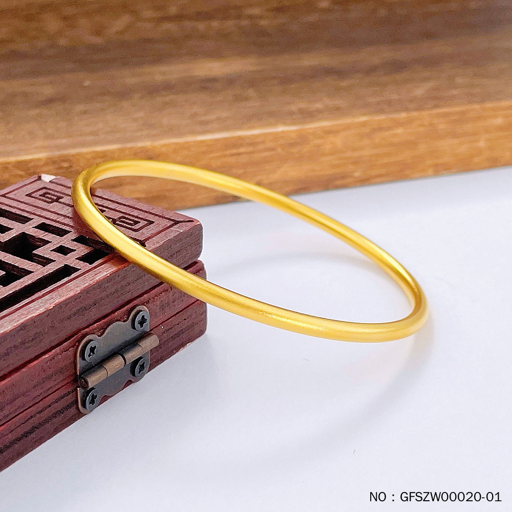 Pure Gold 9999 Ancient Method Inheritance (the Width Is about 2.7-2.9mm) Ancient Aperture Plain Ring Solid Mouth Bracelet