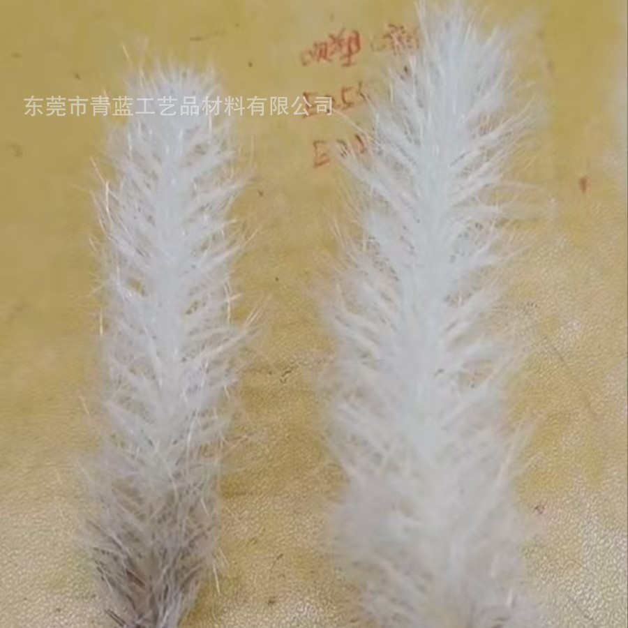 10mm White Transparent Electrostatic Flocking Powder Nylon Velvet Flocking Material Onion Grass Green Plant Long Plush Dandelion