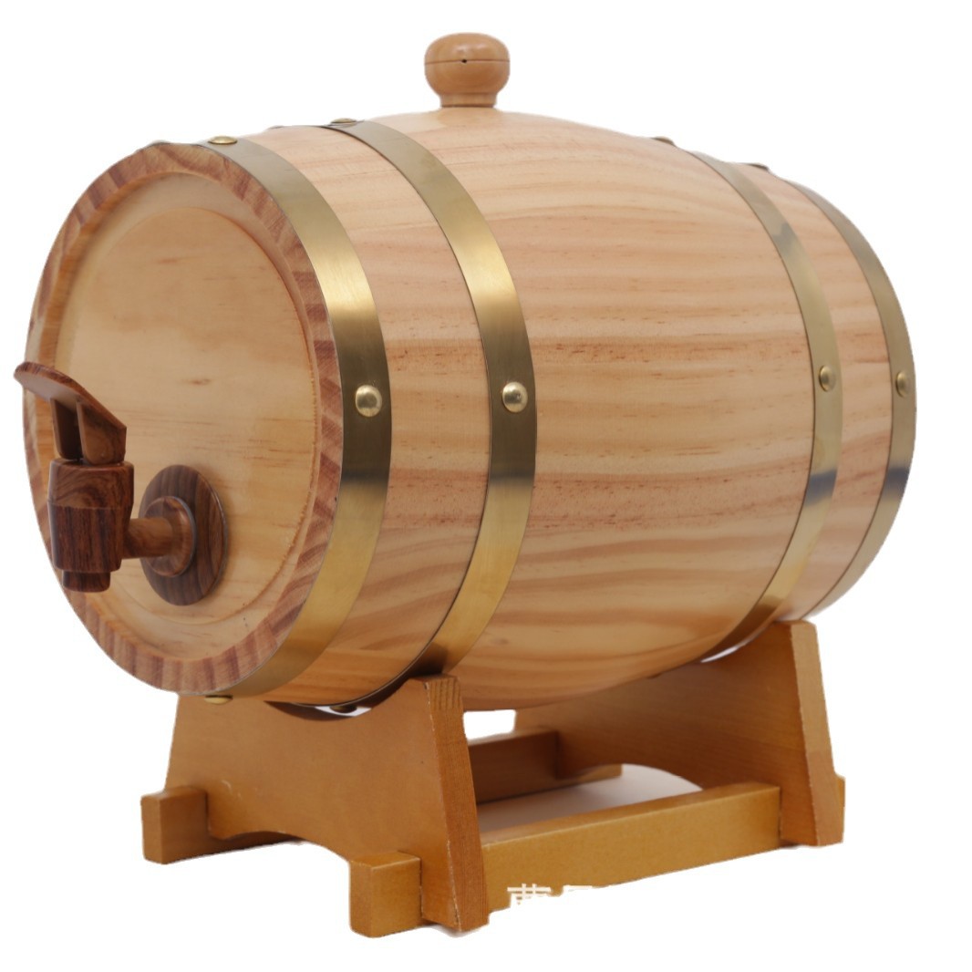 Wooden Wine Barrel Creative Horizontal Wine Barrel Bar Decorative Ornaments Beer Barrel Winery Oak Wine Barrel Printable LOGO