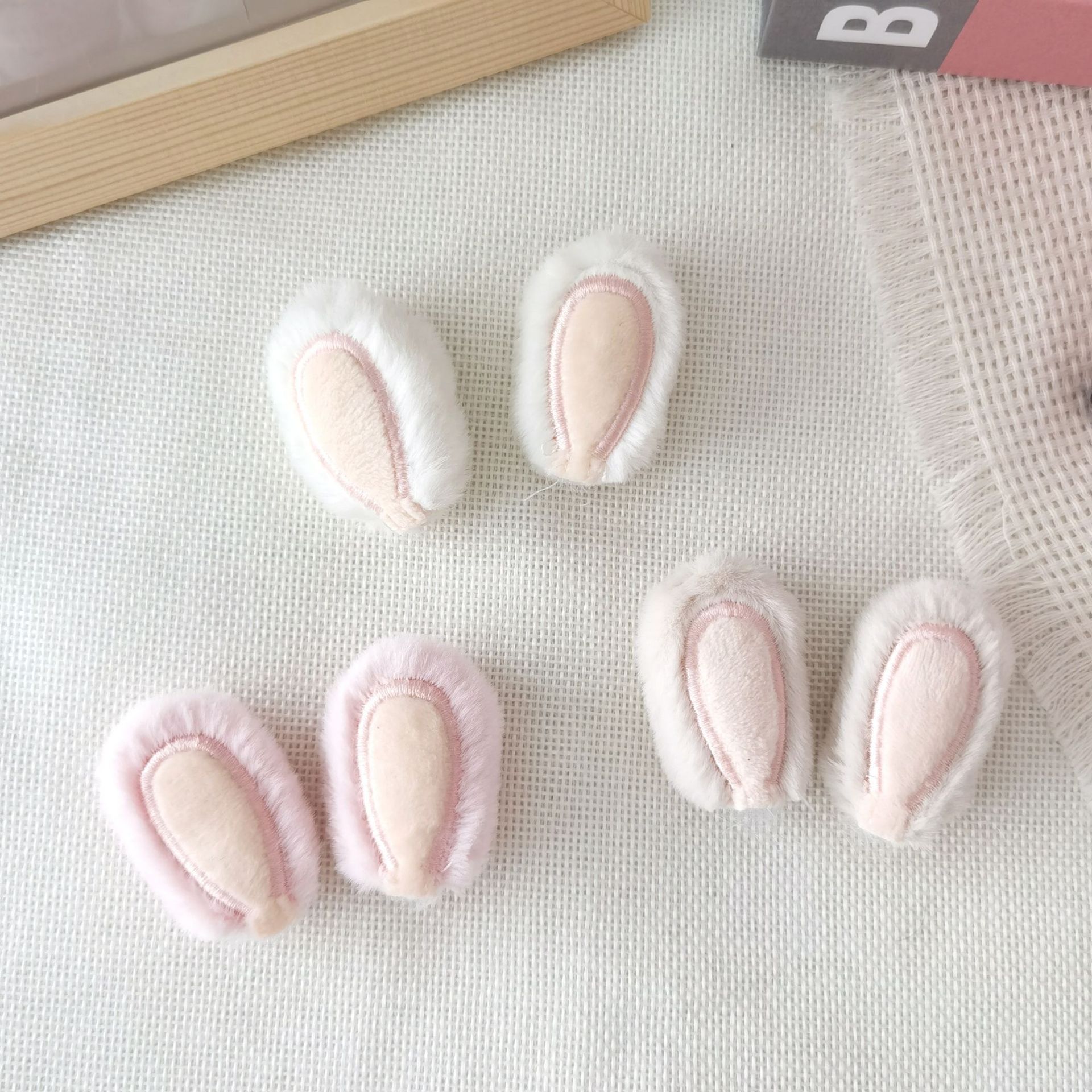 Cartoon plush cotton rabbit ears cat ears headdress accessories DIY hat clothing accessories accessories