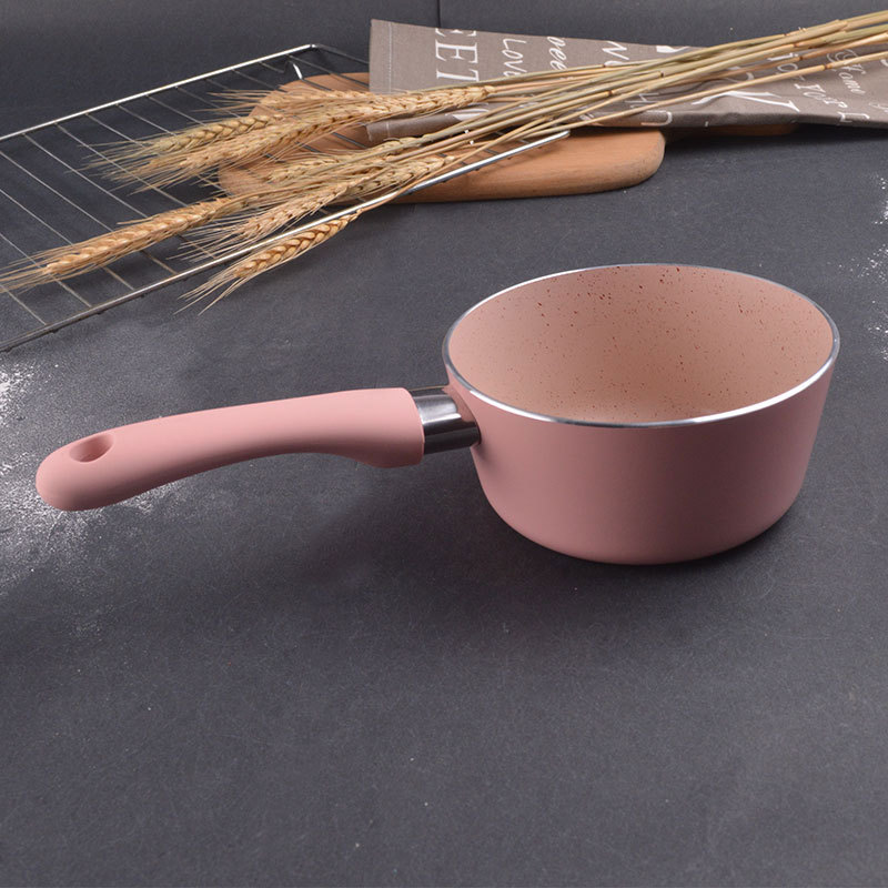 Милая розовая молочная кастрюля голубая зеленая алюминиевая кастрюля суповая кастрюля 12 см 14 см 16 см детская кухонная утварь