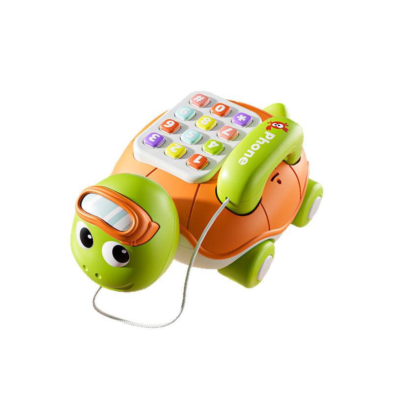 Cross-Border Children's Educational Multi-Functional Music Simulation Telephone Baby Crawling Toy Learning to Crawl Turtle Early Education Story
