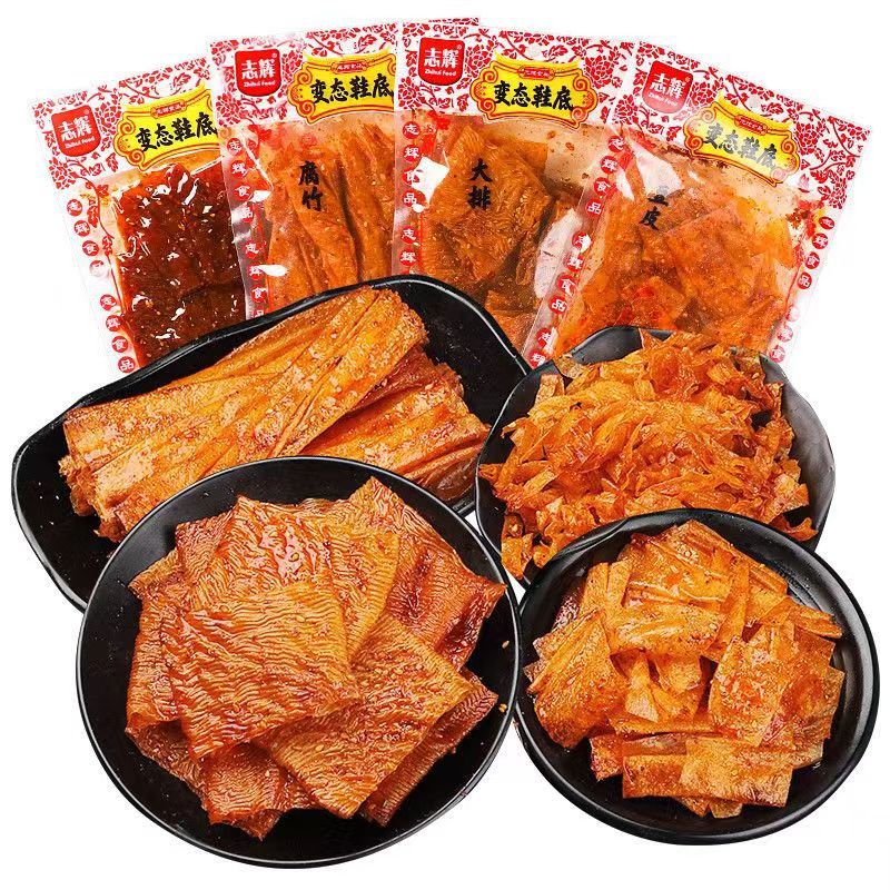 Zhihui sole spicy strip Jiangxi Yugan specialty spicy abnormal Spicy Temptation bean skin 78g office snack wholesale