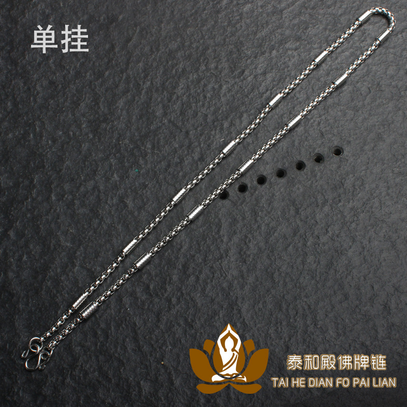 Thai Buddha Amulet Chain Daniel Chan Star's Same Style Titanium Steel Stainless Steel Special Identity Single Hanging Double Hanging Metal Pendant