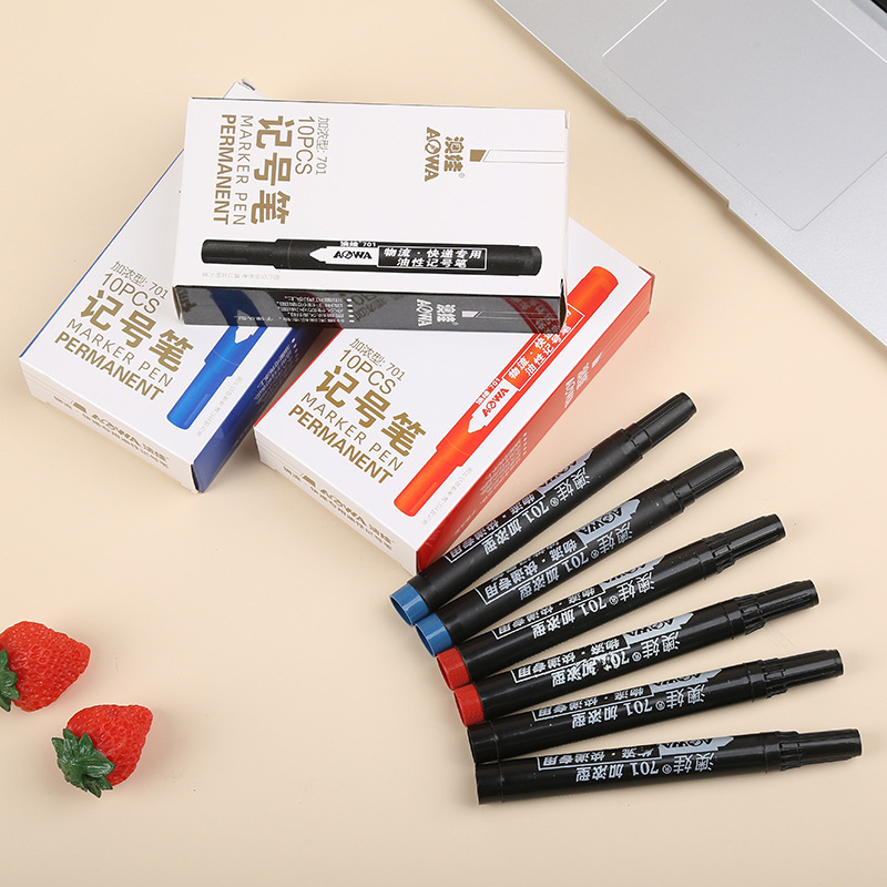701 Thickened Oily Large-Head Marker Pen Does Not Fade and Cannot Be Erased Large-Capacity Oily Pen Factory Direct Sales Wholesale