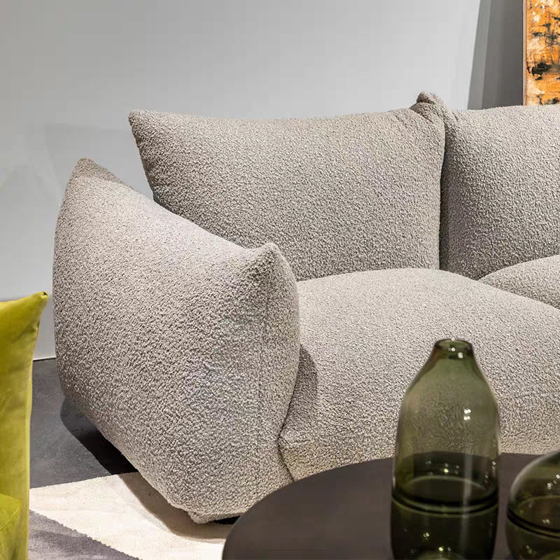 Villa Three-Person Sofa, Light Luxury Fabric Sofa, High-End Club Hotel High-End Sofa Manufacturer Direct Sales