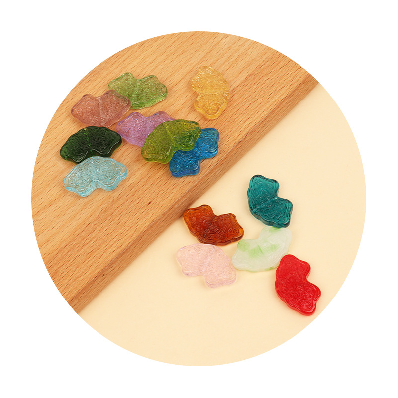 Retro Fan-Shaped Glass Pendant with Eighteen Seeds Glass Beads Bracelet Accessories