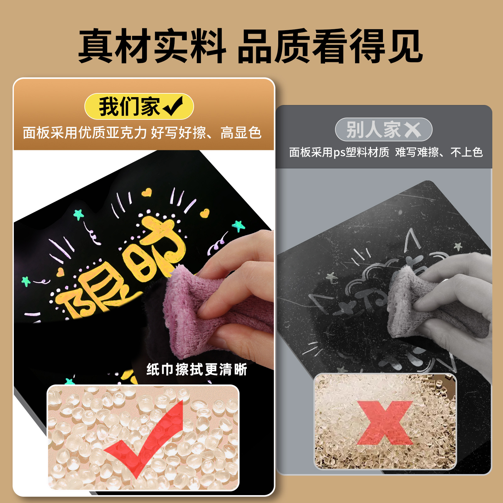 Handwritten Menu Small Blackboard Stall Price Display Card Table Card Stand Acrylic Table Card A4 Desktop Billboard Dish