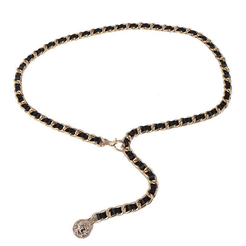 Waist Chain Accessories Small Fragrant Style Metal with Skirt Pants Belt High-End Summer Chain Chain Decorative Belt for Women