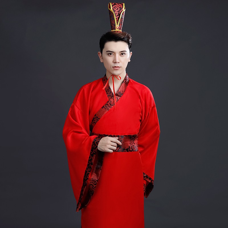 Ancient Costume Male Han Costume Tang Costume Qin Dynasty Spring and Autumn Warring States Three Kingdoms Official Costume Han Dynasty Minister Ancient Performance Costume