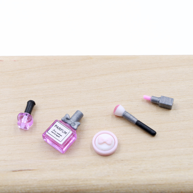 1:12 Doll House Mini Perfume Lipstick Makeup Water Dressing Set Micro Landscape Decoration Ornaments