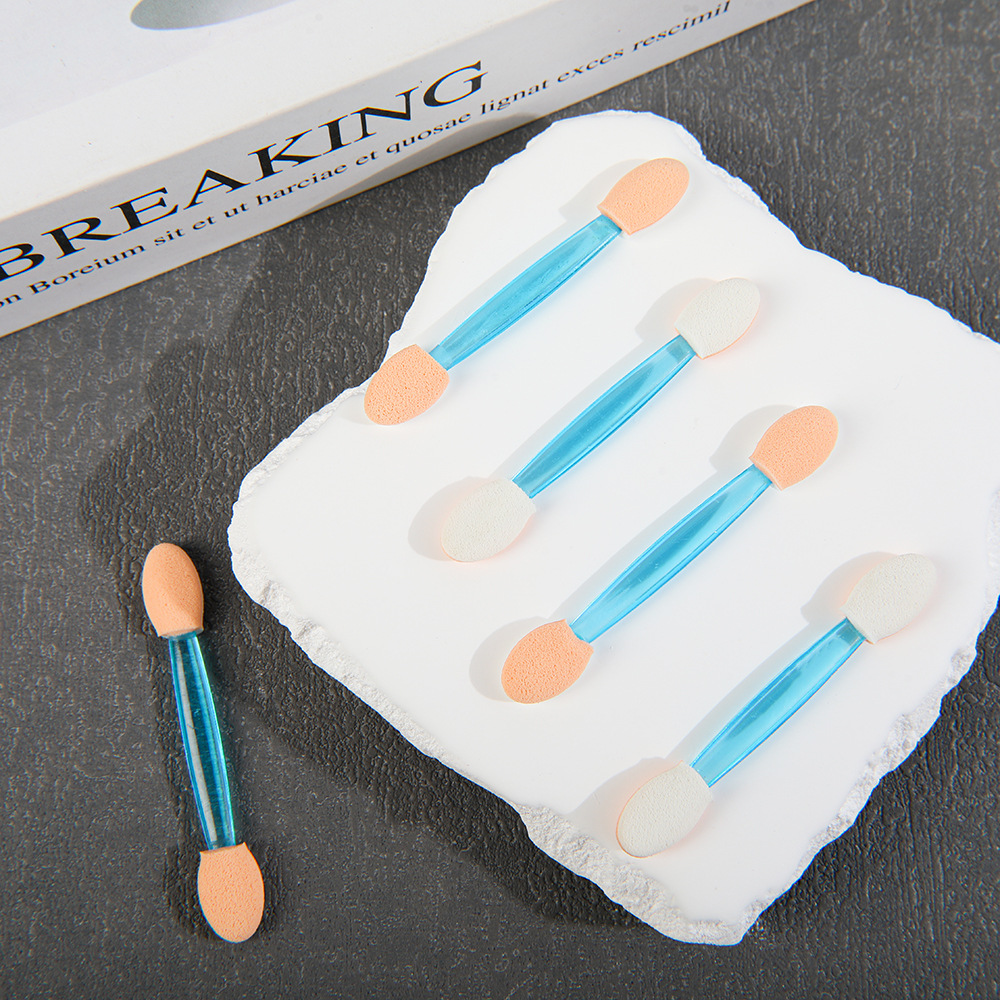 Small Eye Shadow Stick Mini Double-Ended Latex Sponge Eye Shadow Brush One-Touch Molding Manicure Brush Beauty Appliances Wholesale