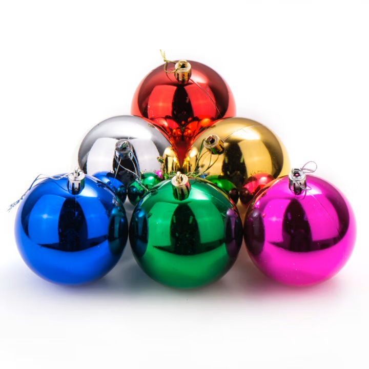 Source Factory Supply Christmas Tree Decorations Electroplated Christmas Ball Christmas Hanging Plastic Ball Decoration Supplies
