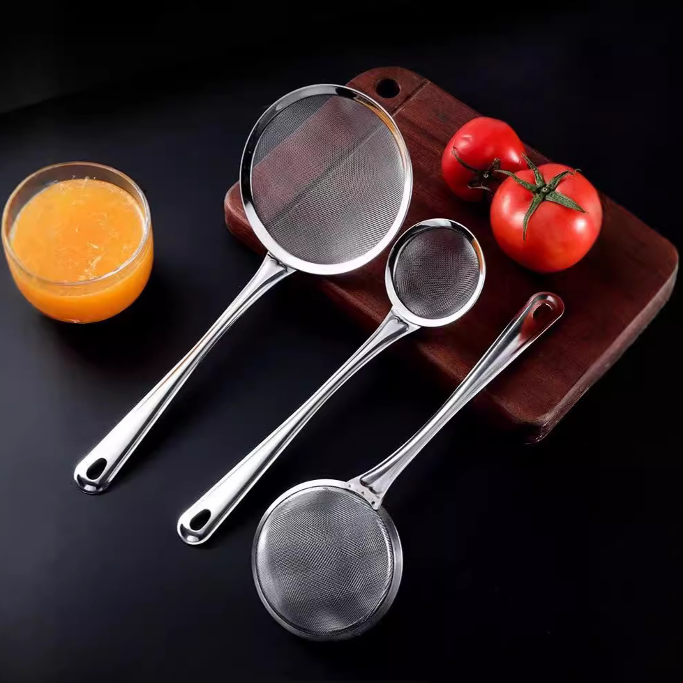 Stainless steel mesh colander fruit filter spoon hot pot soup oil spoon to remove oil and foam spoon