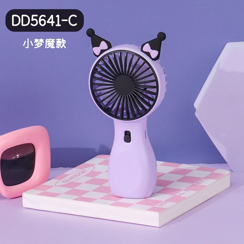 Модный ручной мини-вентилятор, мультяшный, Минни, перезаряжаемый, подарок для студентов, тихий маленький настольный вентилятор