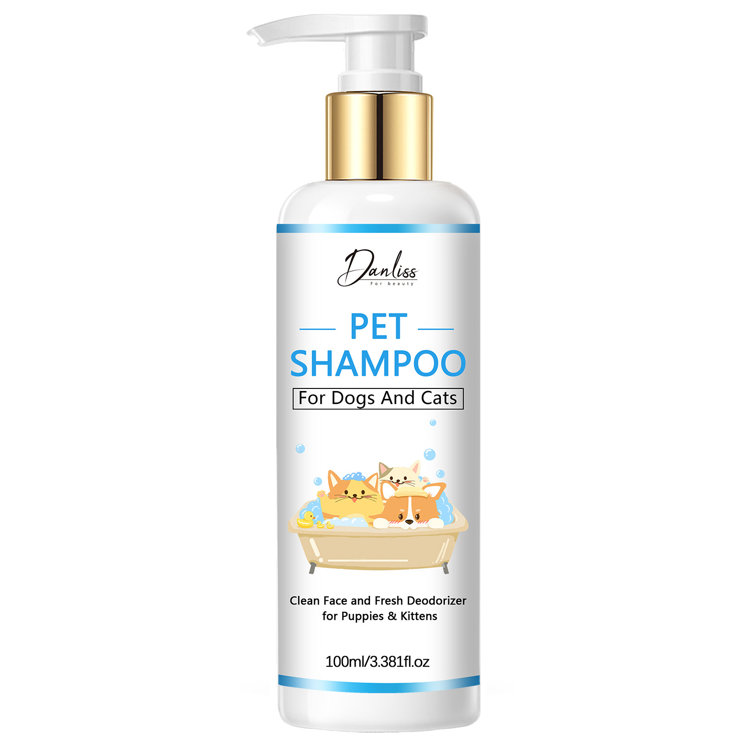 Cross-Border Pet Shampoo Cleans Head and Body, Deodorizes and Removes Odor, Universal Shampoo for Cats and Dogs
