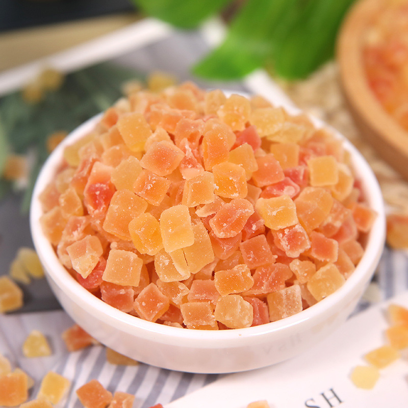 Tingran papaya 500g canned gold fruit papaya dried granules instant snacks baking raw materials mixed with dried yogurt