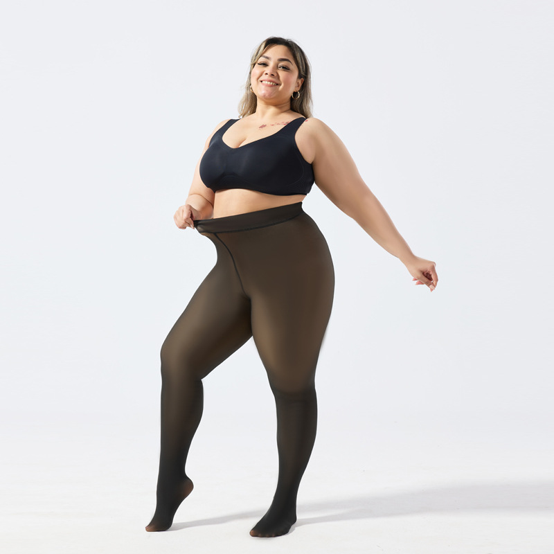 One-Piece Dyed Black Sheer Pantyhose European and American Cross-Border E-Commerce Amazon Tk Plus-Size Leggings One-Piece Pants