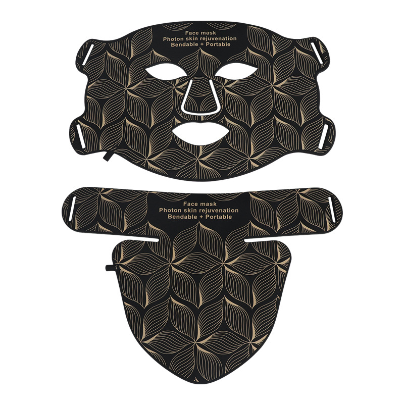 Cross-border new LED silicone colorful light beauty mask infrared light skin rejuvenation beauty instrument home portable mask instrument