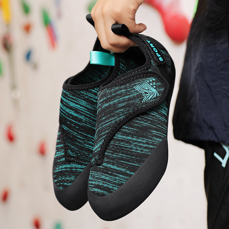 Children's Rock Climbing Shoes Special Indoor Beginner Climbing Shoes for Boys and Girls Entry Breathable Knitted Rock Climbing Shoes