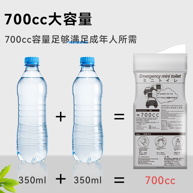 Amazon Disposable Car Emergency Urine Bag Portable Urine Bag Unisex Urine Bag Traffic Jam Travel Urine Artifact