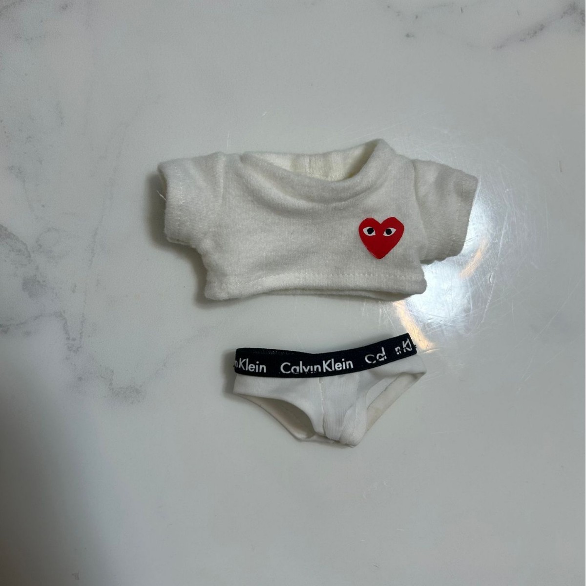 仅衣服拉布布一三代娃衣搪胶17cm衣服labubu三角裤套装内裤替换套