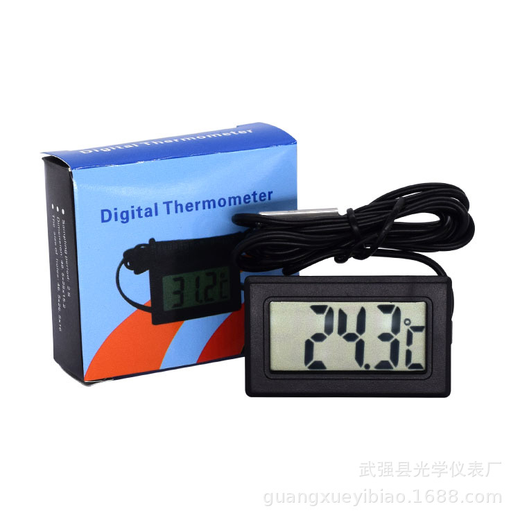 TPM-10 Digital Embedded Electronic Thermometer Fish Tank Refrigerator Water Temperature Meter Waterproof Probe HT-1 Factory Straight Hair
