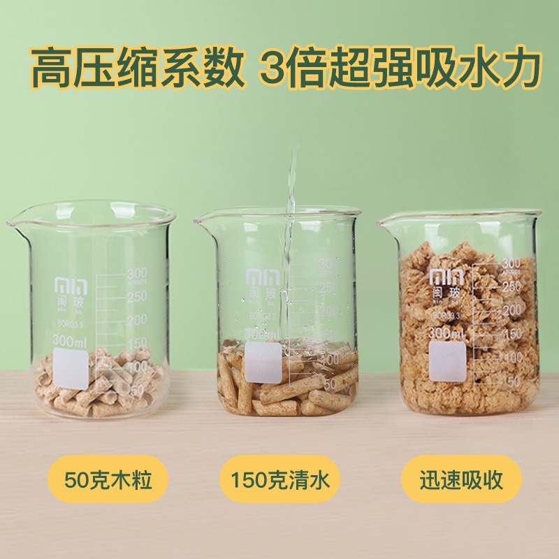 Rabbit Water-Absorbent Low-Dust Wood Capsules Rabbit Sand Hamster Guinea Pig Chinchilla Hedgehog Urine Sand Cat Litter Tofu Sand Bedding Wholesale