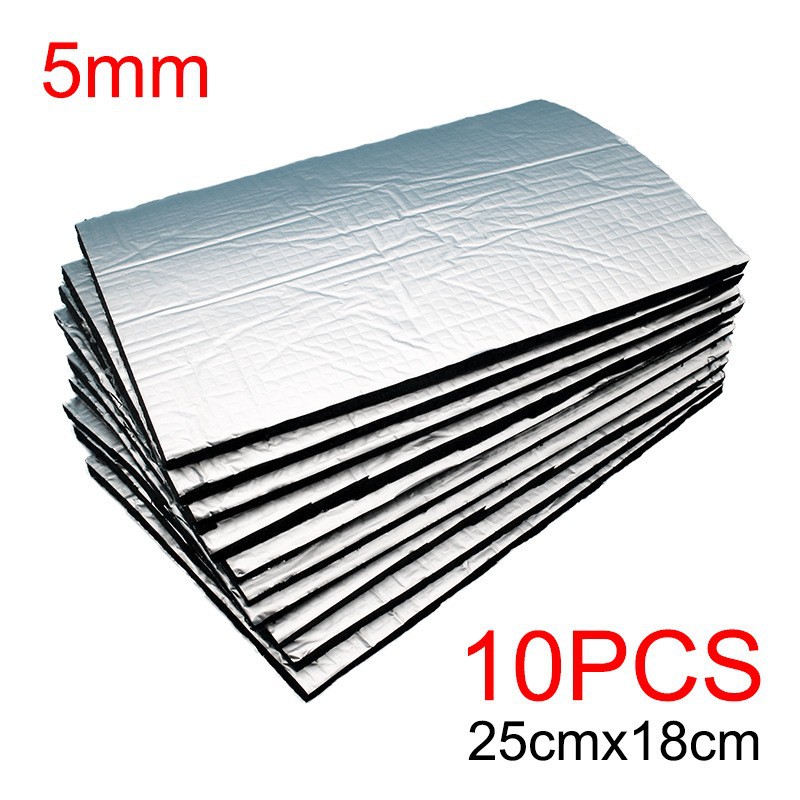25*18cm car sound insulation cotton aluminum foil cushion insulation pad silencing cotton adhesive self-adhesive cross-border foreign trade