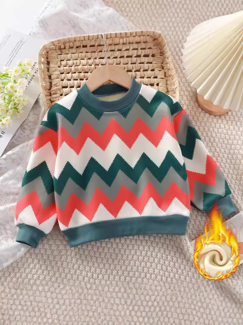 Children's Velvet T-Shirts, Autumn and Winter Boys' Thickeneded Baby Sweaters, Girls' Warm Sweatshirts, Clothing, Kidsren's Clothing Wholesale