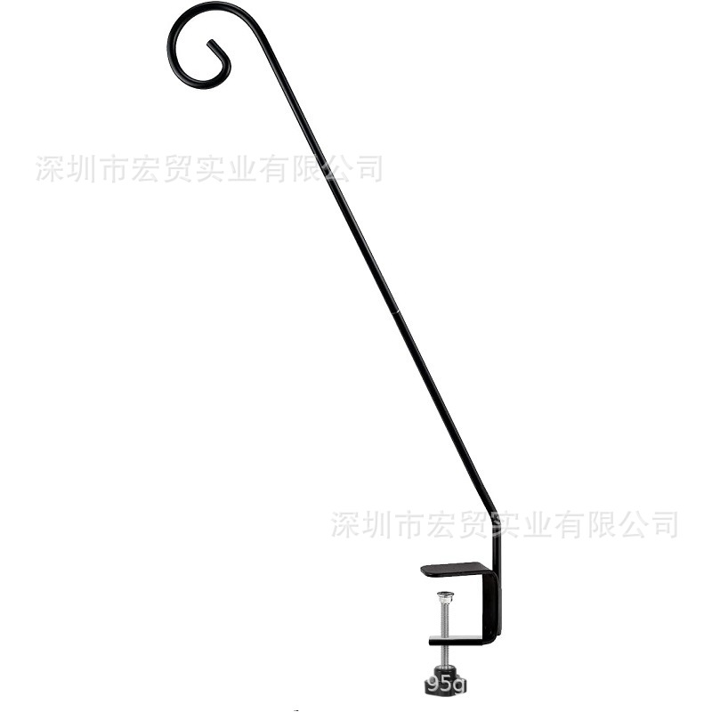 Amazon 32inch deck hook non-perforated wall-mounted flower blue hook adjustable wind chime lantern iron bracket