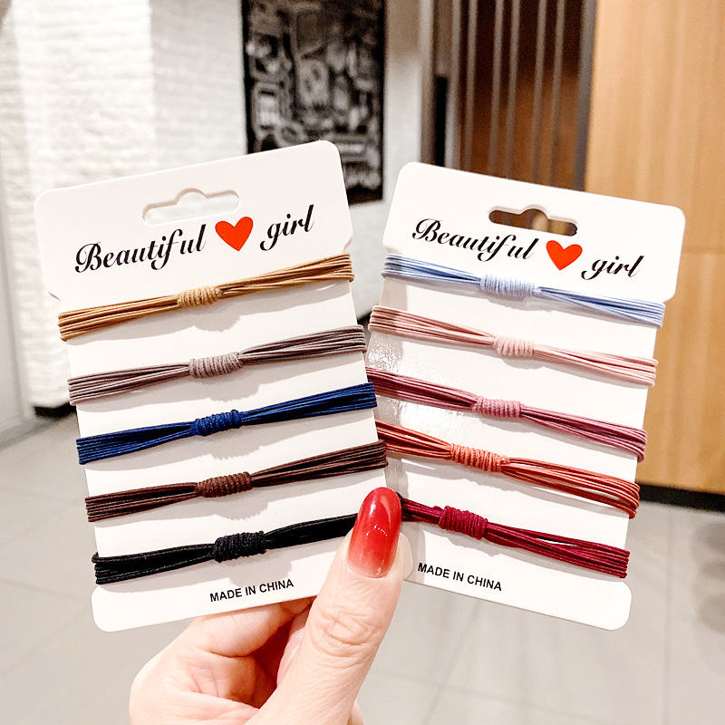 4-in-1 Headband K-Style Simple High Elastic Basic Headband Hair Tie Women's Hair Rubber Band Hair Accessories Wholesale