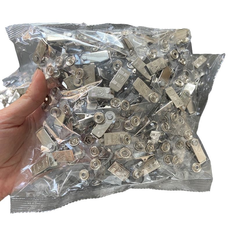 Factory Direct Sales Badge Clip Work Id Clip PVC Metal Clip English Clip Factory Brand Clip Badge Badge Clip