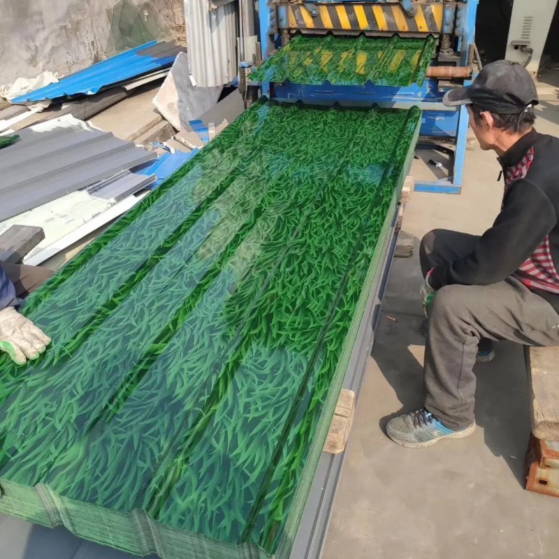 Grass green iron color coated coil 3D three-dimensional printing color steel coil color coated color steel plate color coil manufacturers in stock batch