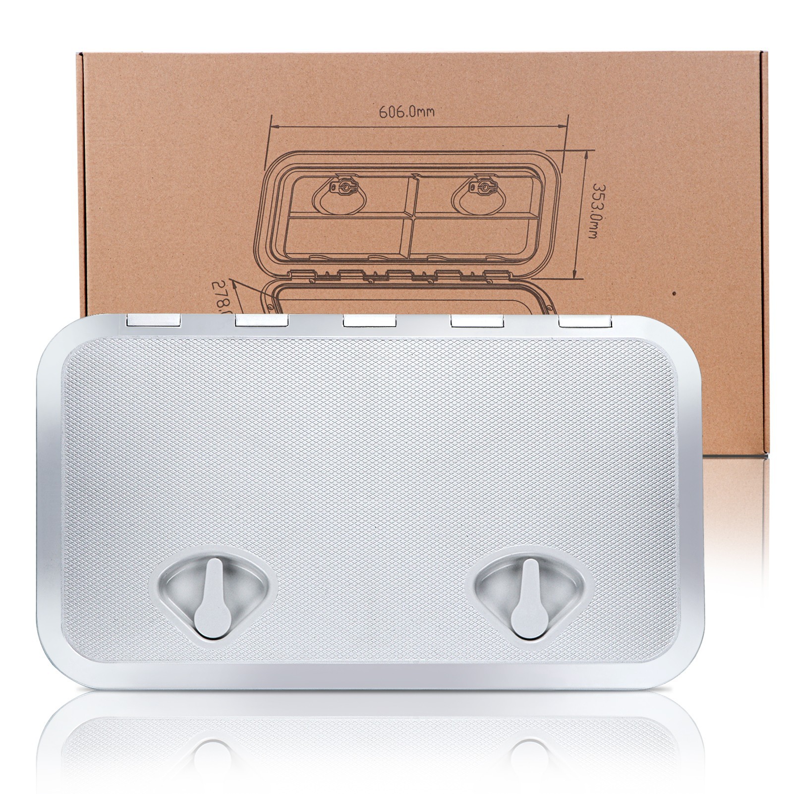 Marine Yacht Inspection Hole Square Deck Cabin Cover White Anti-Slip Hand Hole Cover Inspection Work Cover Cabin Cover